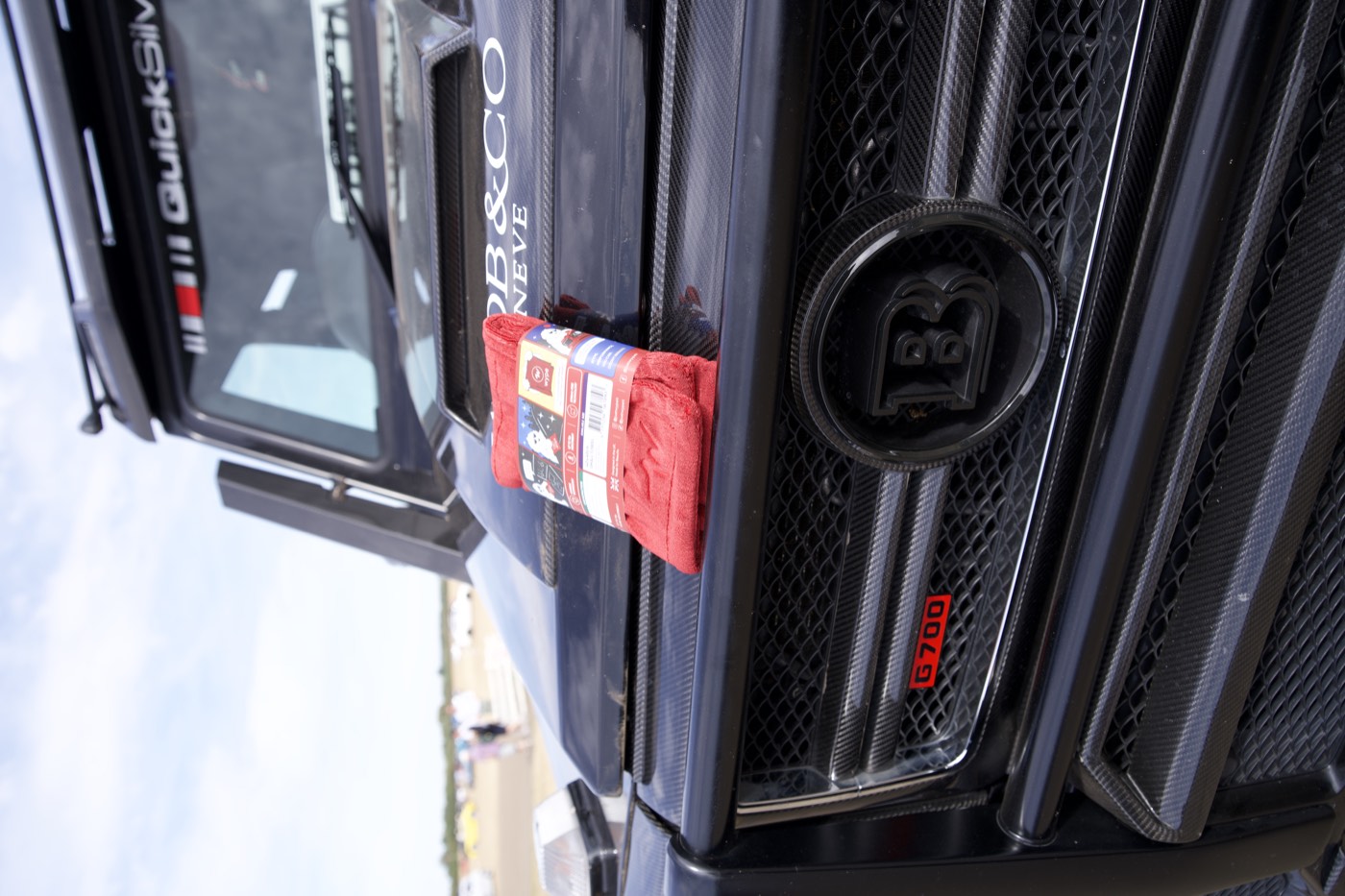 wype towel on the bonnet of a Brabus G700 QuickSilver