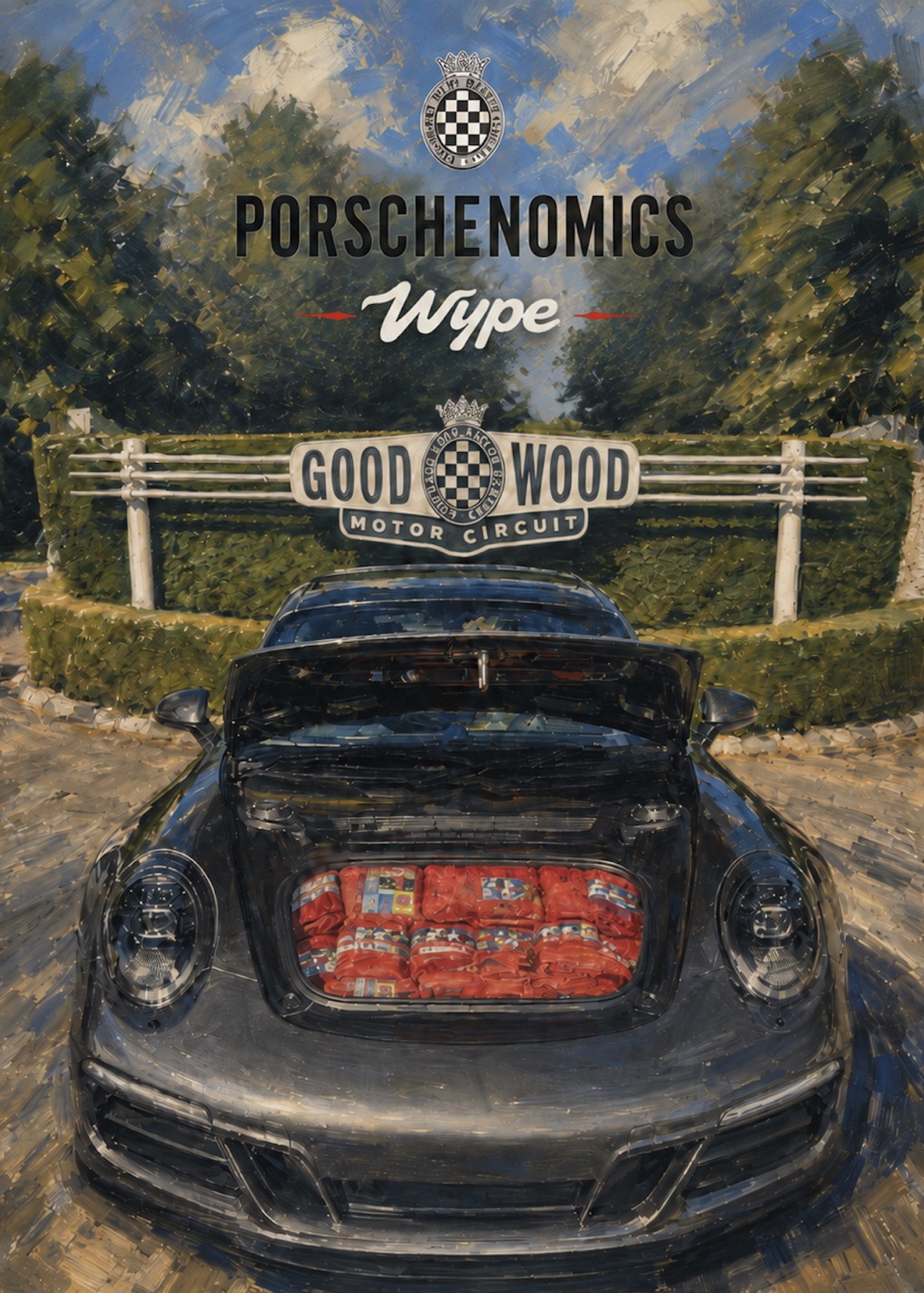 Porschenomics x wype at Goodwood Motor Circuit poster